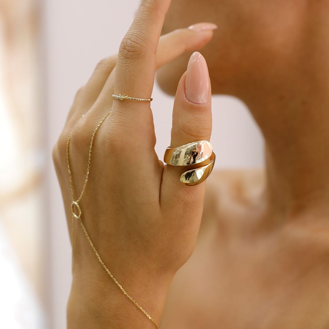 Cetaş Yeşil Altın Yüzük AA0022