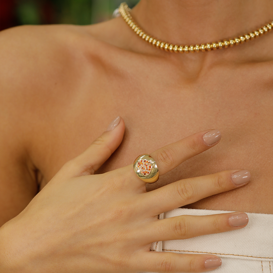 Renkli Taşlı Yüzük B0052