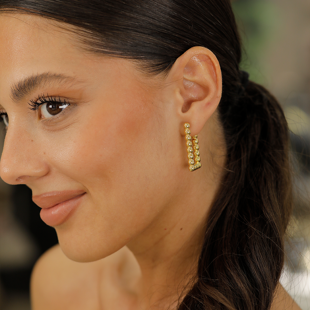 Altın Boğumlu Küpe B0024