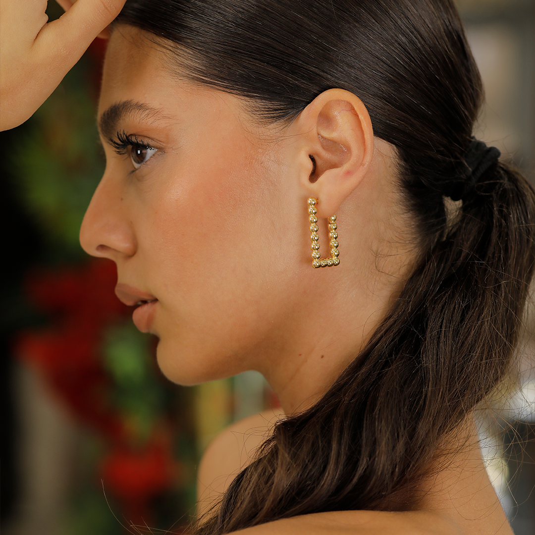 Altın Boğumlu Küpe B0024