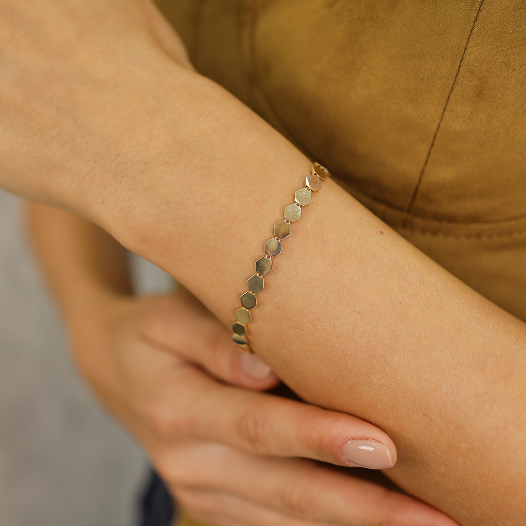 Altın Petek Bileklik B0011