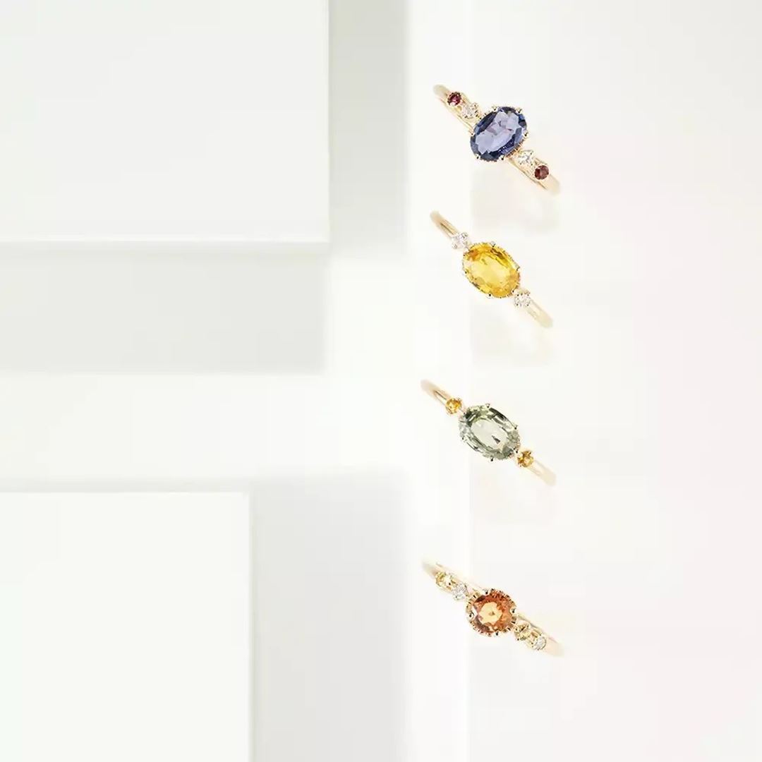 1.13 CT Yellow Safir ve Pırlanta Taşlı Rose Altın Yüzük