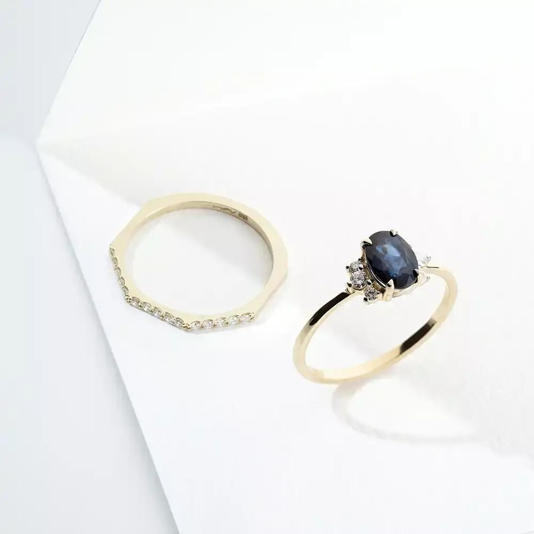 0.15 CT Pırlanta Taşlı Sarı Altın Yüzük