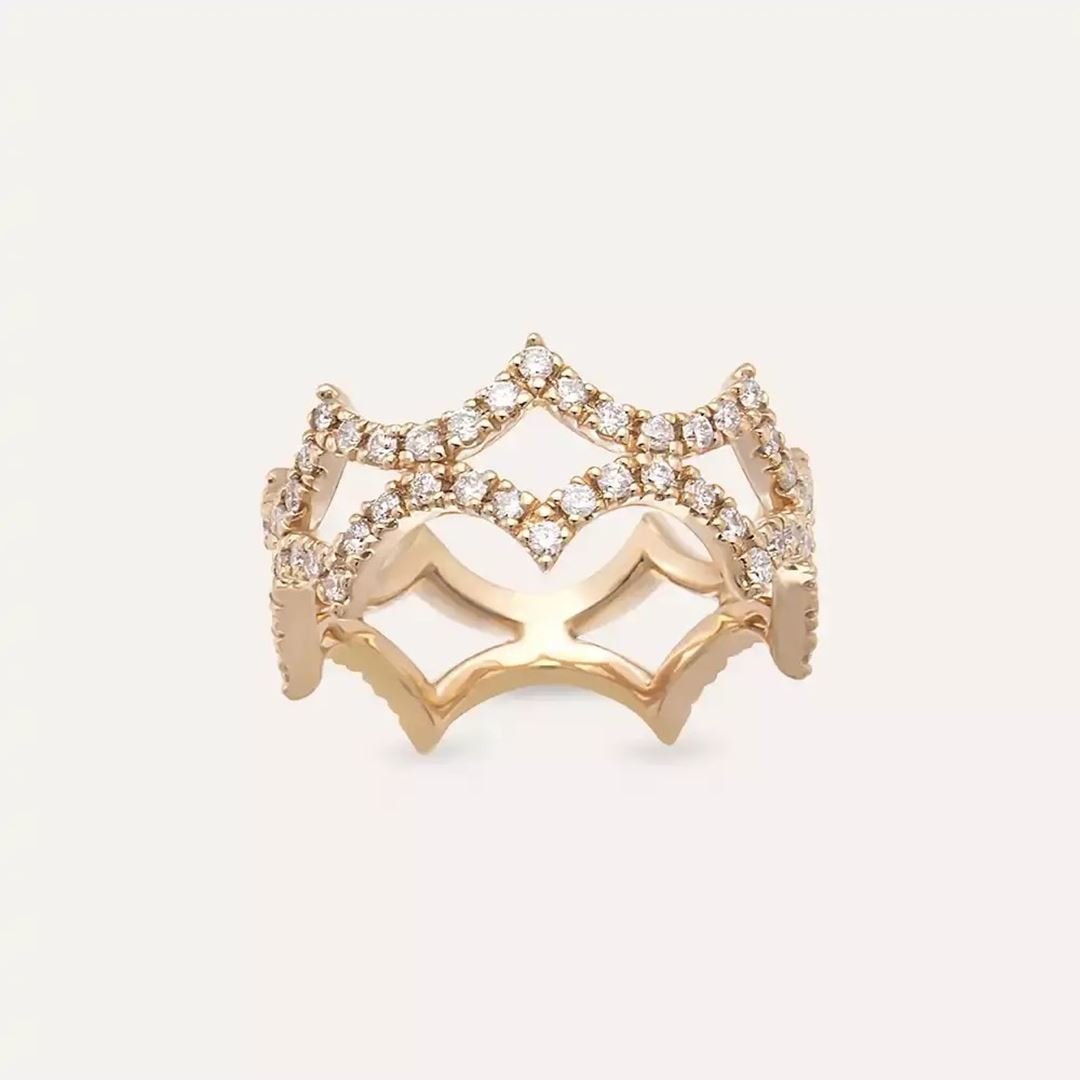 0.73 CT Pırlanta Taşlı Rose Altın Yüzük