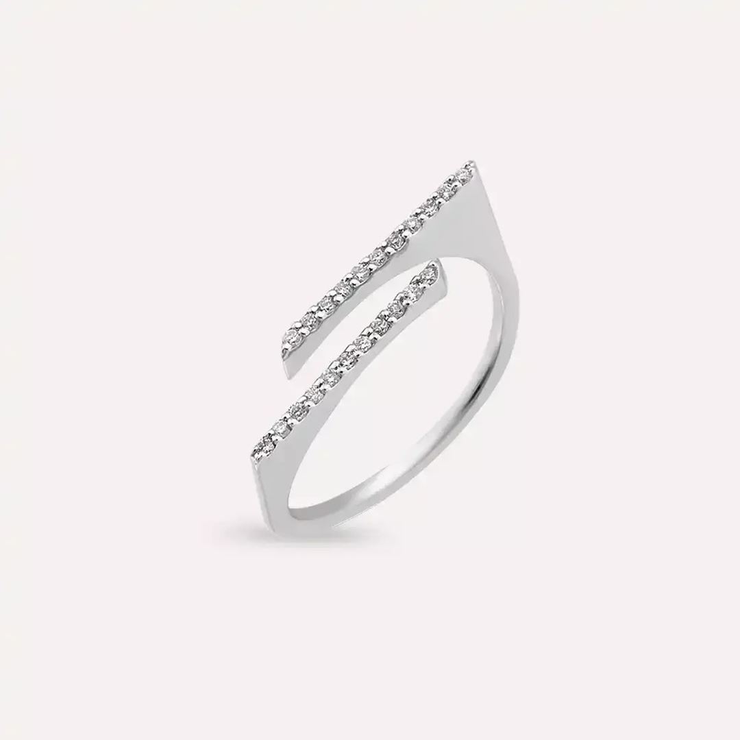 Linear 0.24 CT Pırlanta Taşlı Beyaz Altın Yüzük