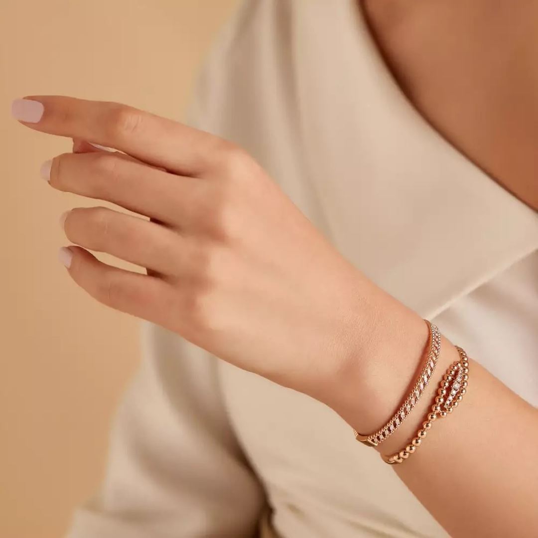 0.65 CT Pırlanta Taşlı Rose Altın Bilezik