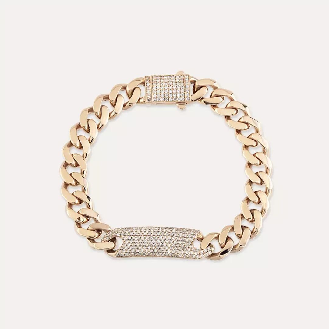 1.45 CT Pırlanta Taşlı Rose Altın Künye