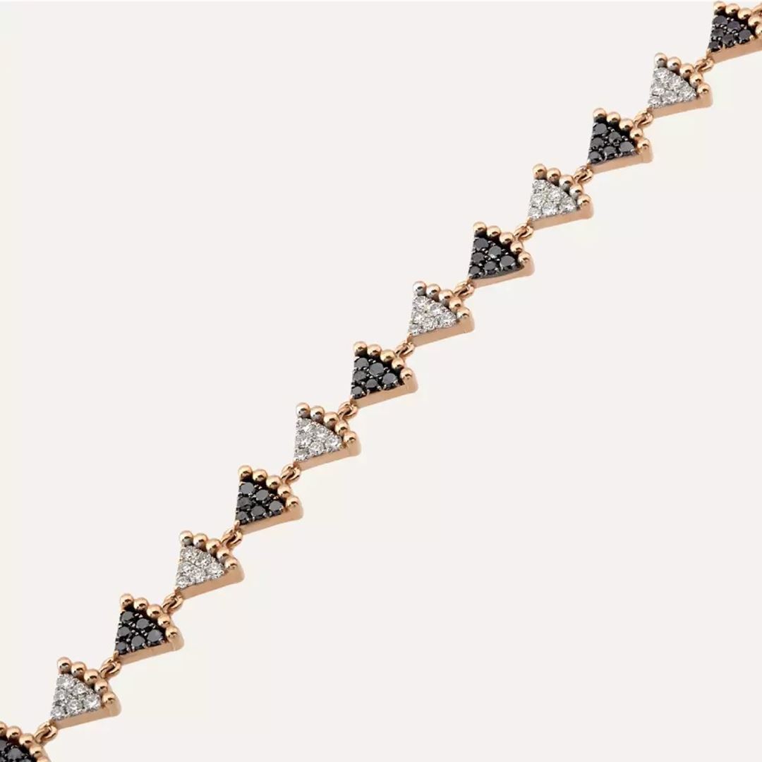 Cheesecake Pırlanta Taşlı Rose Altın Bileklik