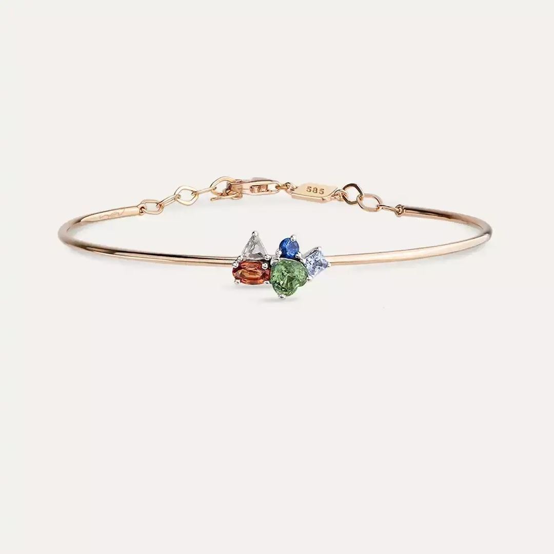Cosmo 1.31 CT Elmas ve Multicolor Safir Taşlı Bileklik