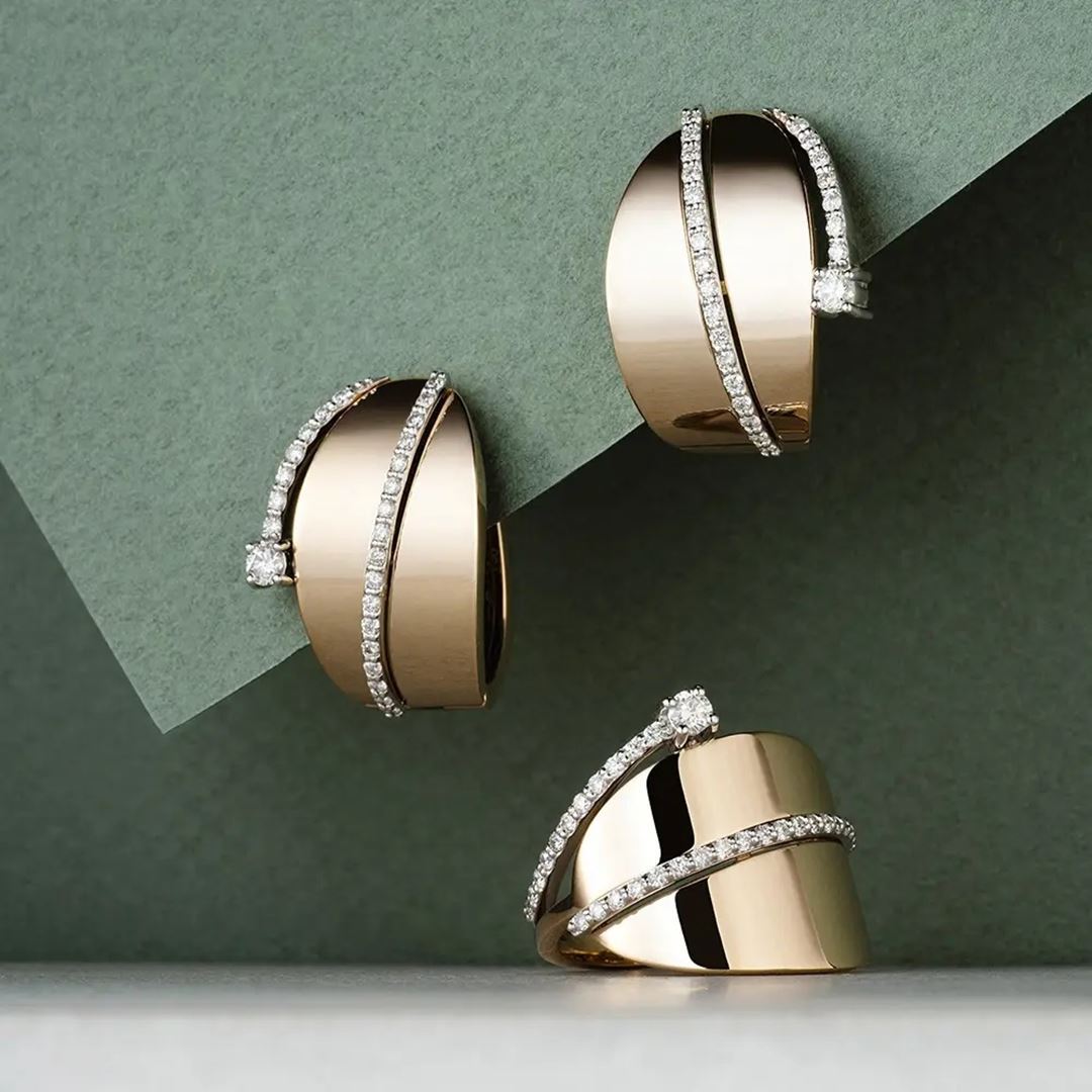 Bia 0.32 CT Pırlanta Taşlı Rose Altın Yüzük