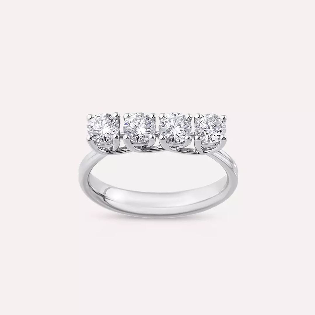 0.85 CT Pırlanta Taşlı Beyaz Altın Yüzük