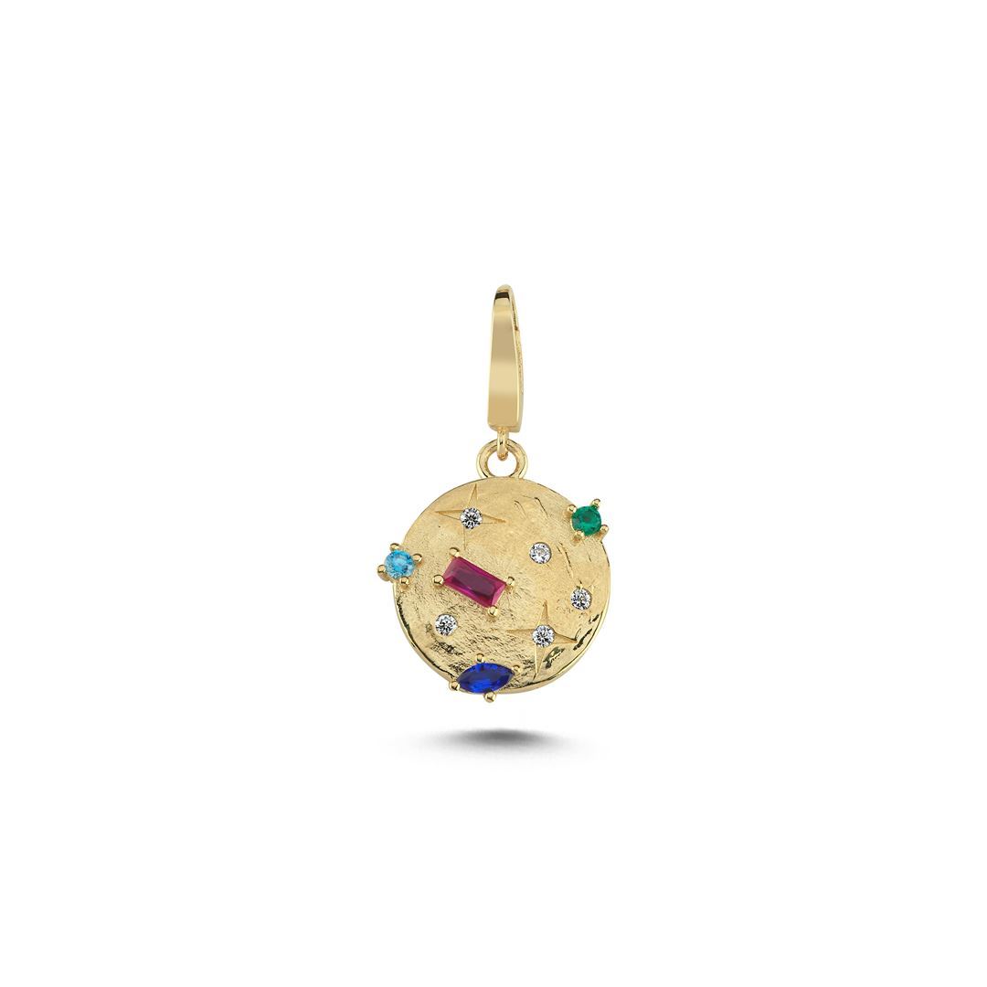 Renkli Taşlı Vintage Charm