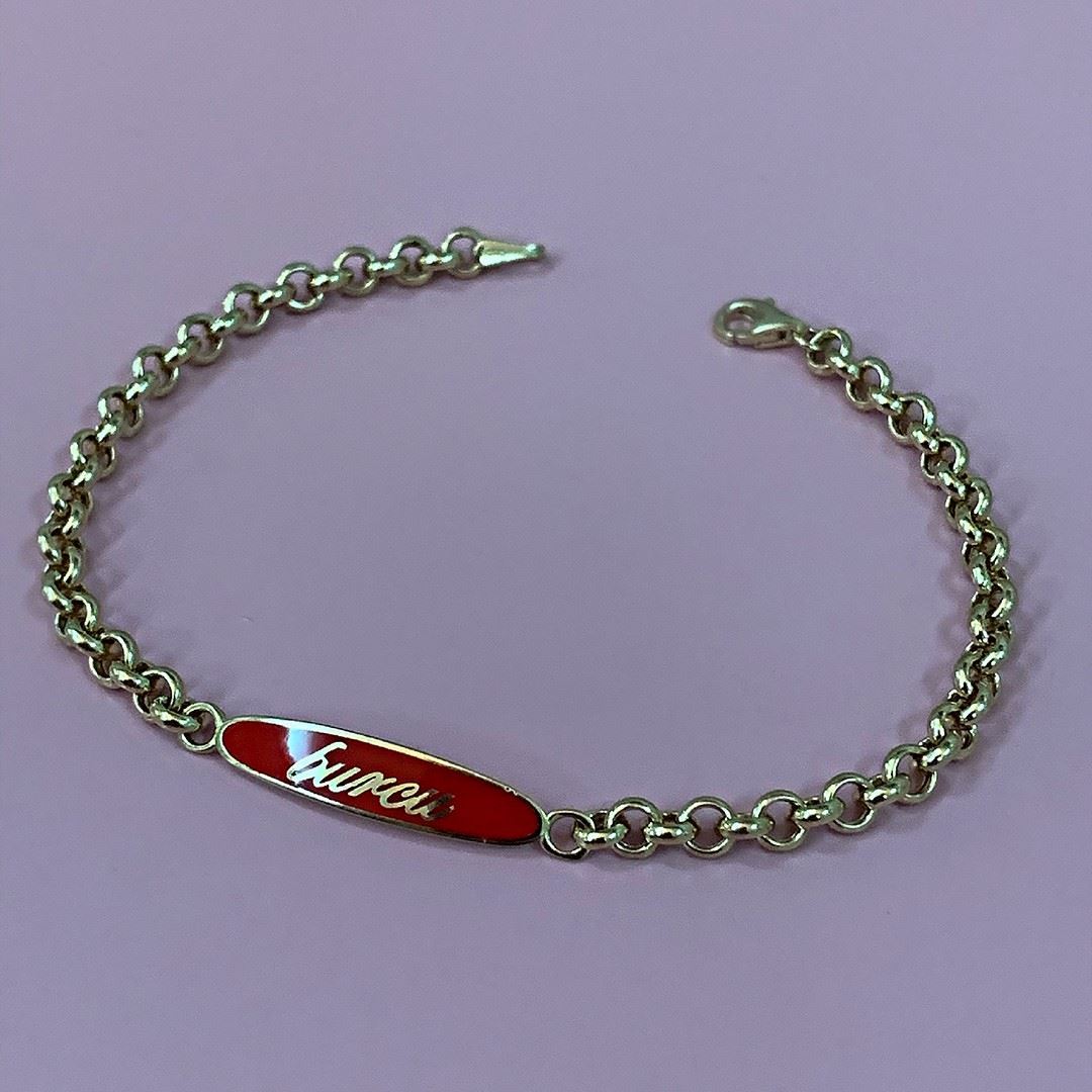 Kırmızı Mineli İsim Bileklik GK033