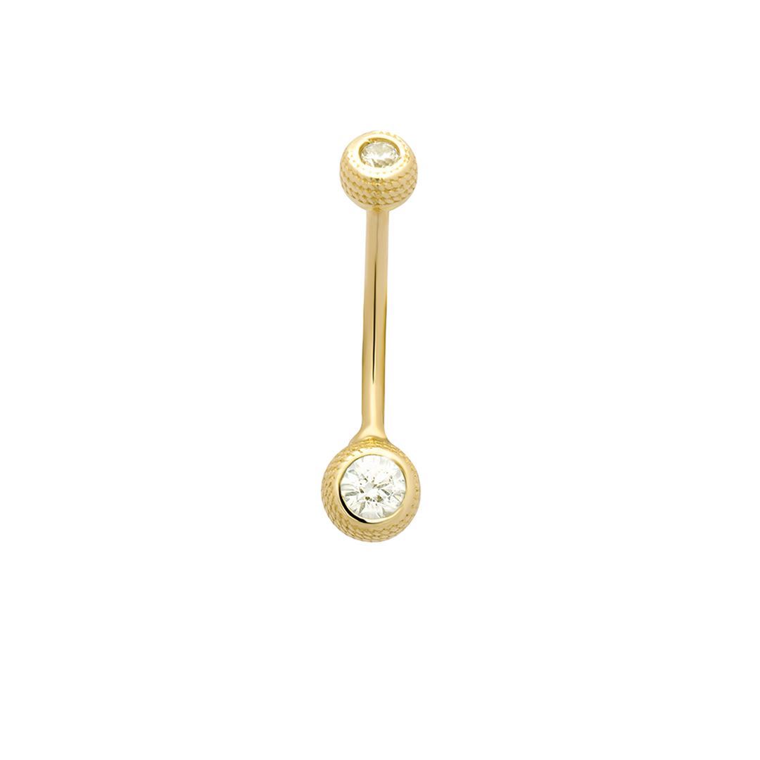 Altın Taşlı Vintage Göbek Piercing PI0101