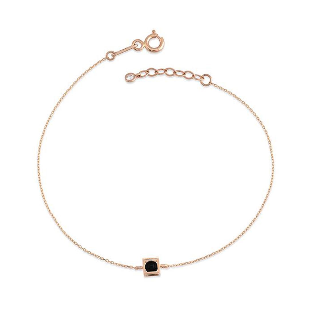 Gravity Küp Onix Altın Bileklik PI0147