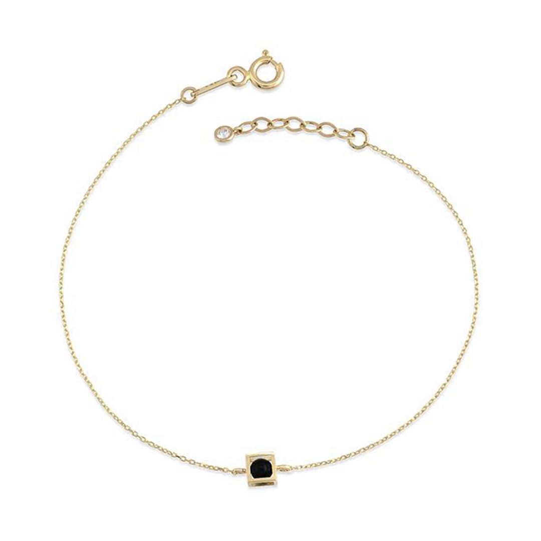 Gravity Küp Onix Altın Bileklik PI0147