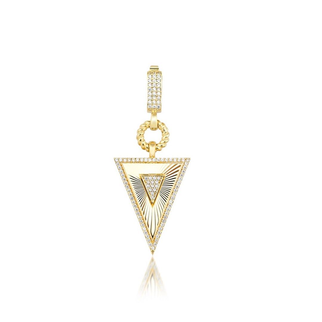 Kalemli Piramit Kolye Ucu Charm CA0005