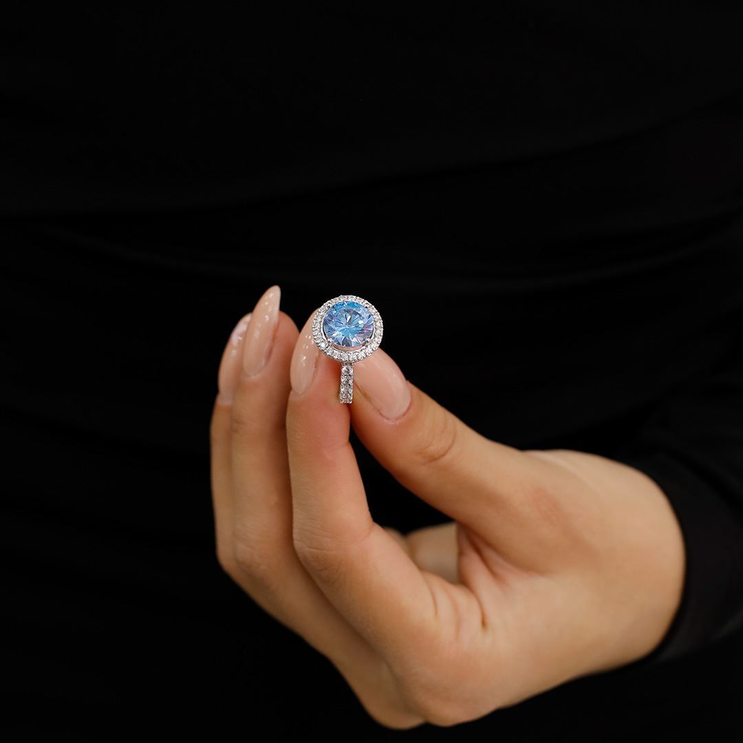 Mavi Topaz Taş Altın Yüzük AA0028